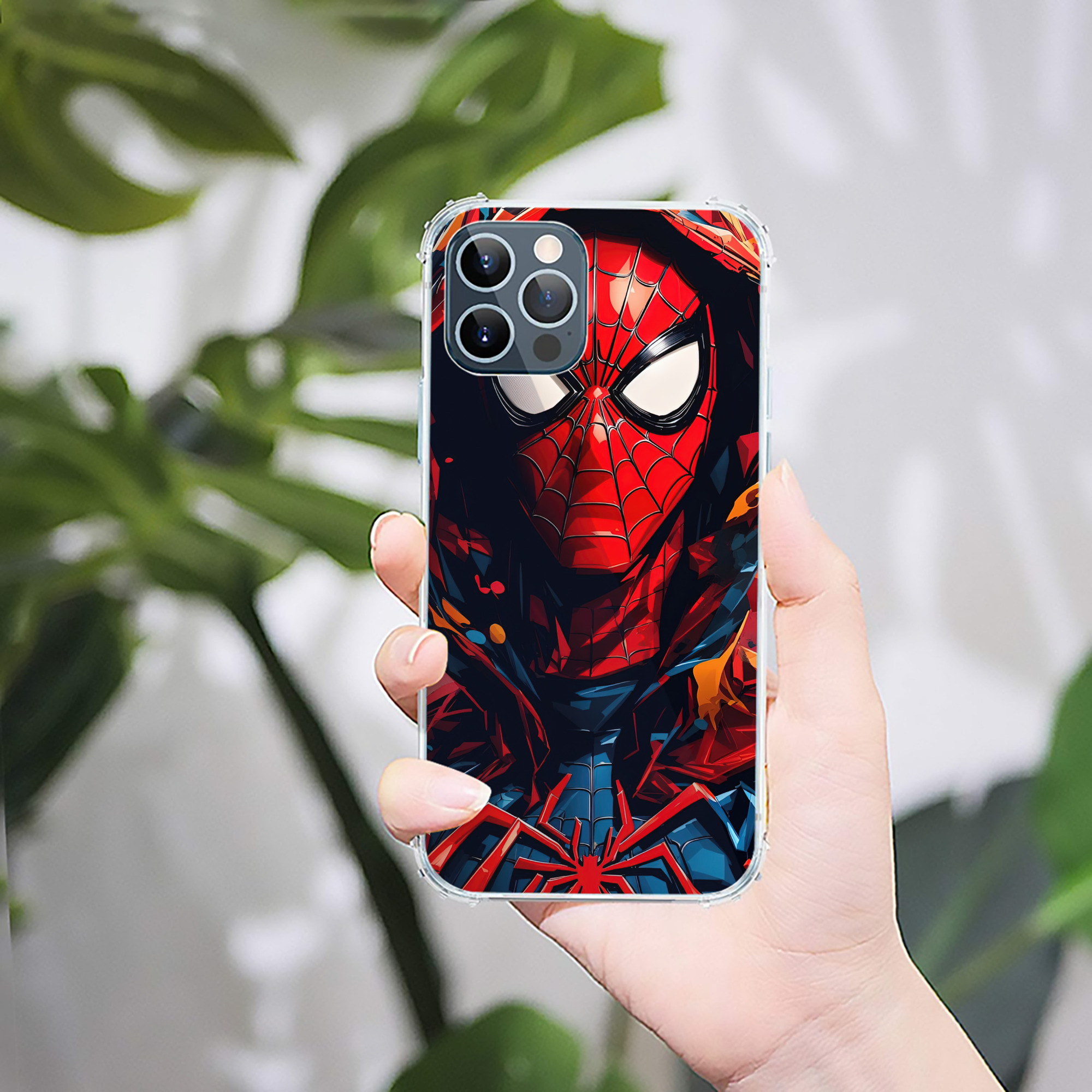（画像用） Spider Man スパイダーマン 【iPhone 12シリーズ対応】透明スマホケース（クリアソフトケース）